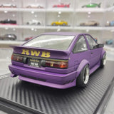 [Ignition] 1:18 Toyota 1986 AE86 RWB Purple Model Car Resin