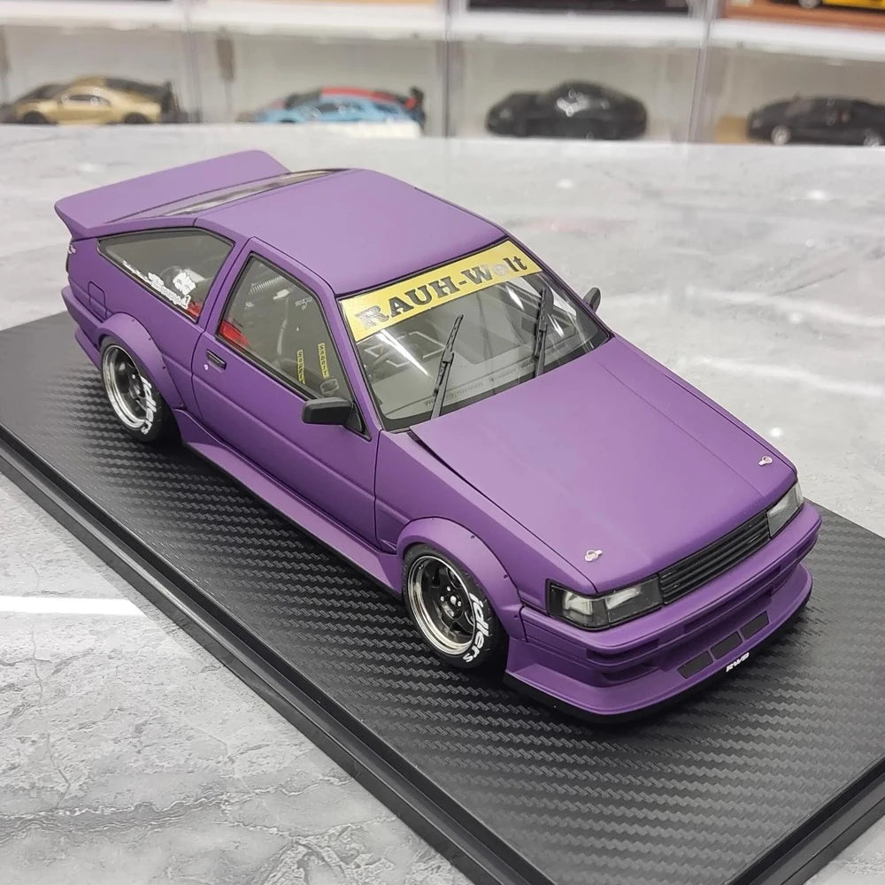 [Ignition] 1:18 Toyota 1986 AE86 RWB Purple Model Car Resin
