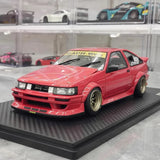 [Ignition] 1:18 Toyota 1986 AE86 RWB rouge voiture miniature Resin