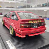 [Ignition] 1:18 Toyota 1986 AE86 RWB rouge voiture miniature Resin