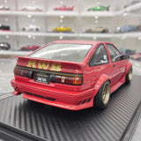 [Ignition] 1:18 Toyota 1986 AE86 RWB rouge voiture miniature Resin
