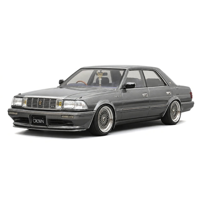 Ignition Toyota 1987 Crown Royal Saloon G 130 Gray 1:18 – samlarobjekt resinmodellresin