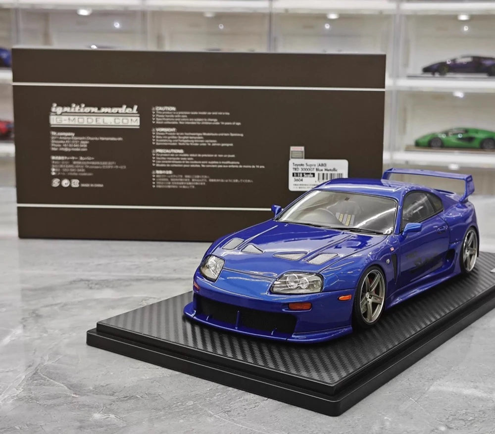 [Ignition] 1:18 Toyota 1993 Supra A80 TRD 3000GT Blue Model Car Resin