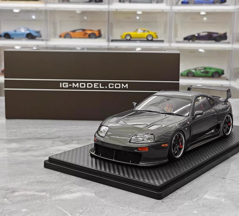 [Ignition] 1:18 Toyota 1993 Supra A80 TRD 3000GT grå modellbil harts