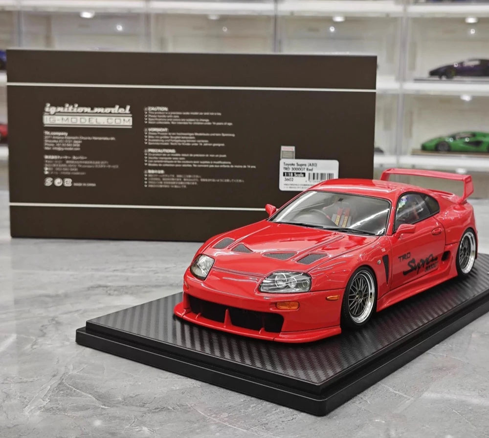 [Ignition] 1:18 Toyota 1993 Supra A80 TRD 3000GT Red Model Car Resin