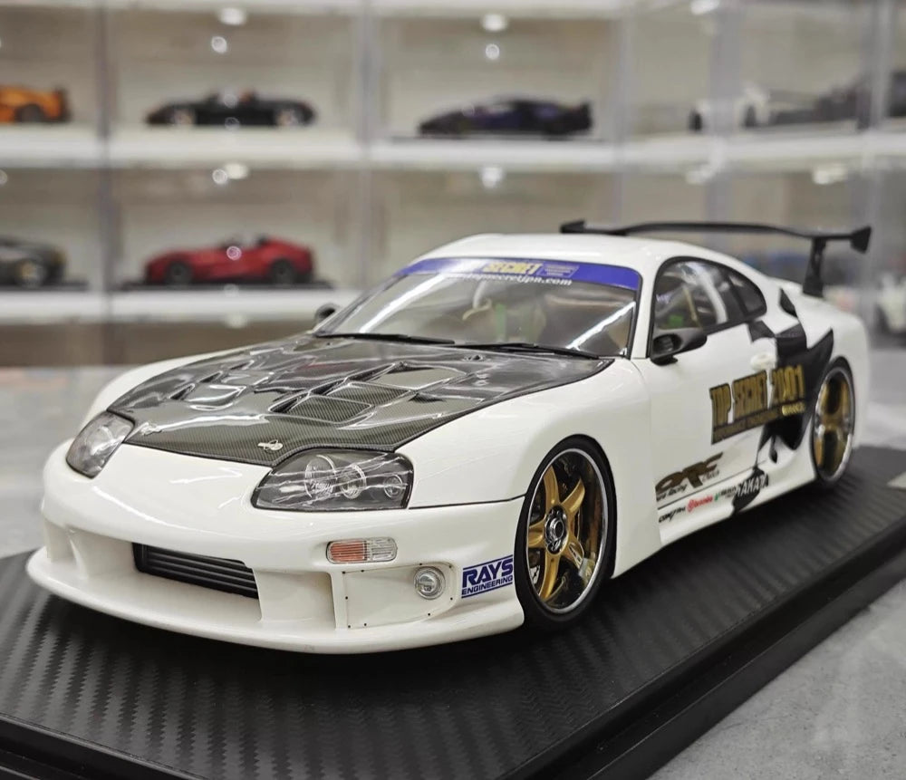 [Ignition] 1:18 Toyota 1993 Supra A80 TRD 3000GT White & Black Model Car Resin