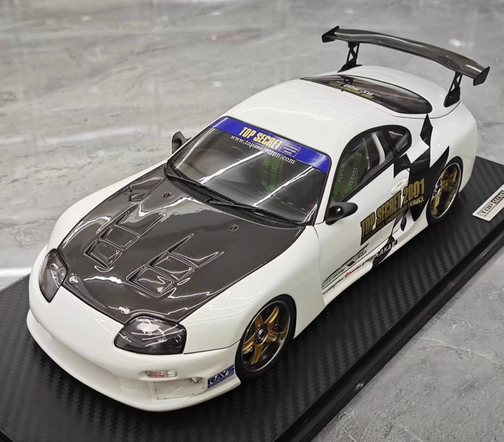 [Ignition] 1:18 Toyota 1993 Supra A80 TRD 3000GT White & Black Model Car Resin