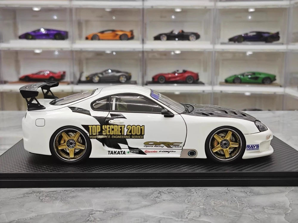 [Ignition] 1:18 Toyota 1993 Supra A80 TRD 3000GT White & Black Model Car Resin