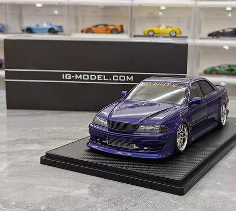 [Ignition] 1:18 Toyota 1996 Mark II JZX100 VERTEX blauw modelauto Hars