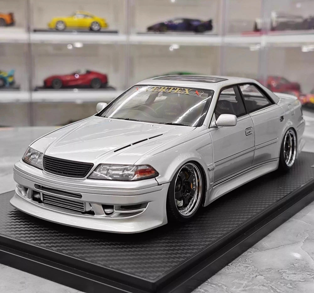 [Ignition] 1:18 Toyota 1996 Mark II JZX100 VERTEX argento modellino di auto resina