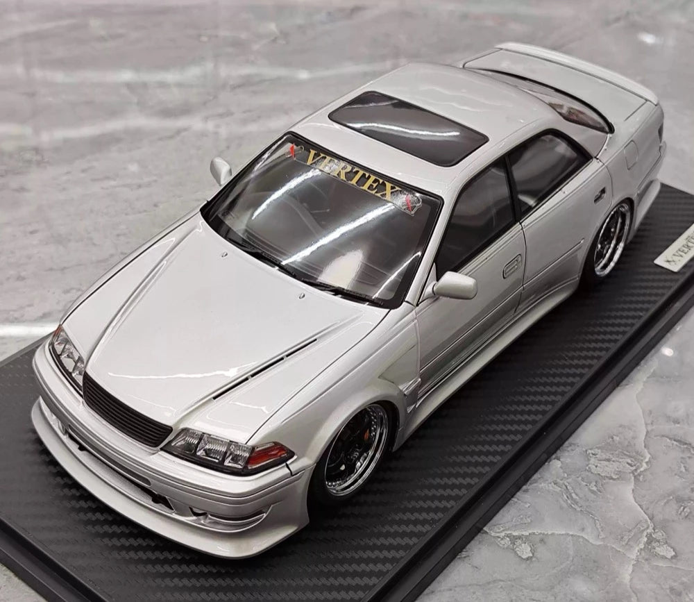 [Ignition] 1:18 Toyota 1996 Mark II JZX100 VERTEX argento modellino di auto resina