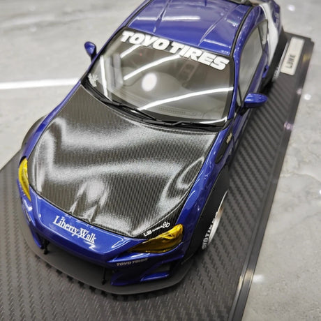[Ignition] 1:18 Toyota 2012 86 Subaru BRZ LBWK Deep blå modellbil resin