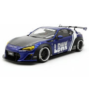 Ignition Toyota 2012 86 Subaru BRZ LBWK Deep azul 1:18 – modelo de coleção em resina