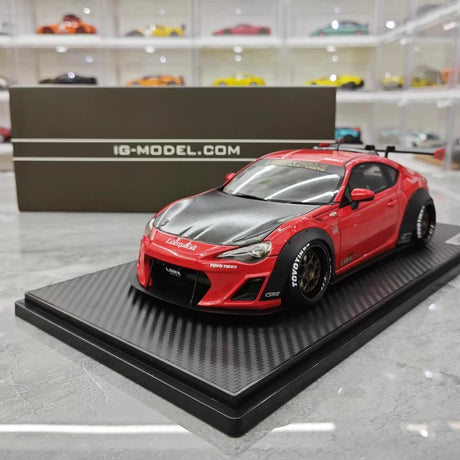 [Ignition] 1:18 Toyota 2012 86 Subaru BRZ LBWK röd modellbil resin