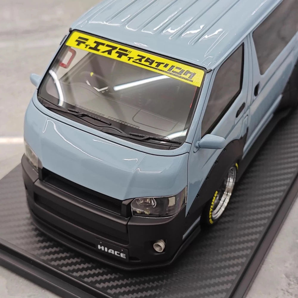 [Ignition] 1:18 Toyota 2023 Hiace TSD Works Blue Model Car Resin