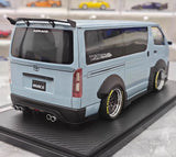[Ignition] 1:18 Toyota 2023 Hiace TSD Works Blue Model Car Resin