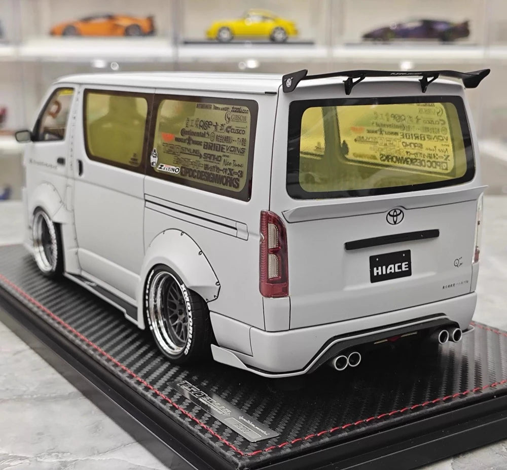 [Ignition] 1:18 Toyota 2023 Hiace TSD Works Gray Model Car Resin