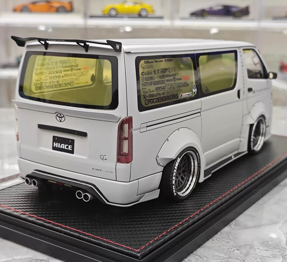 [Ignition] 1:18 Toyota 2023 Hiace TSD Works Gray Model Car Resin