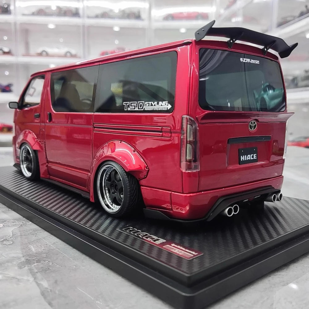 [Ignition] 1:18 Toyota 2023 Hiace TSD Works rouge voiture miniature Resin