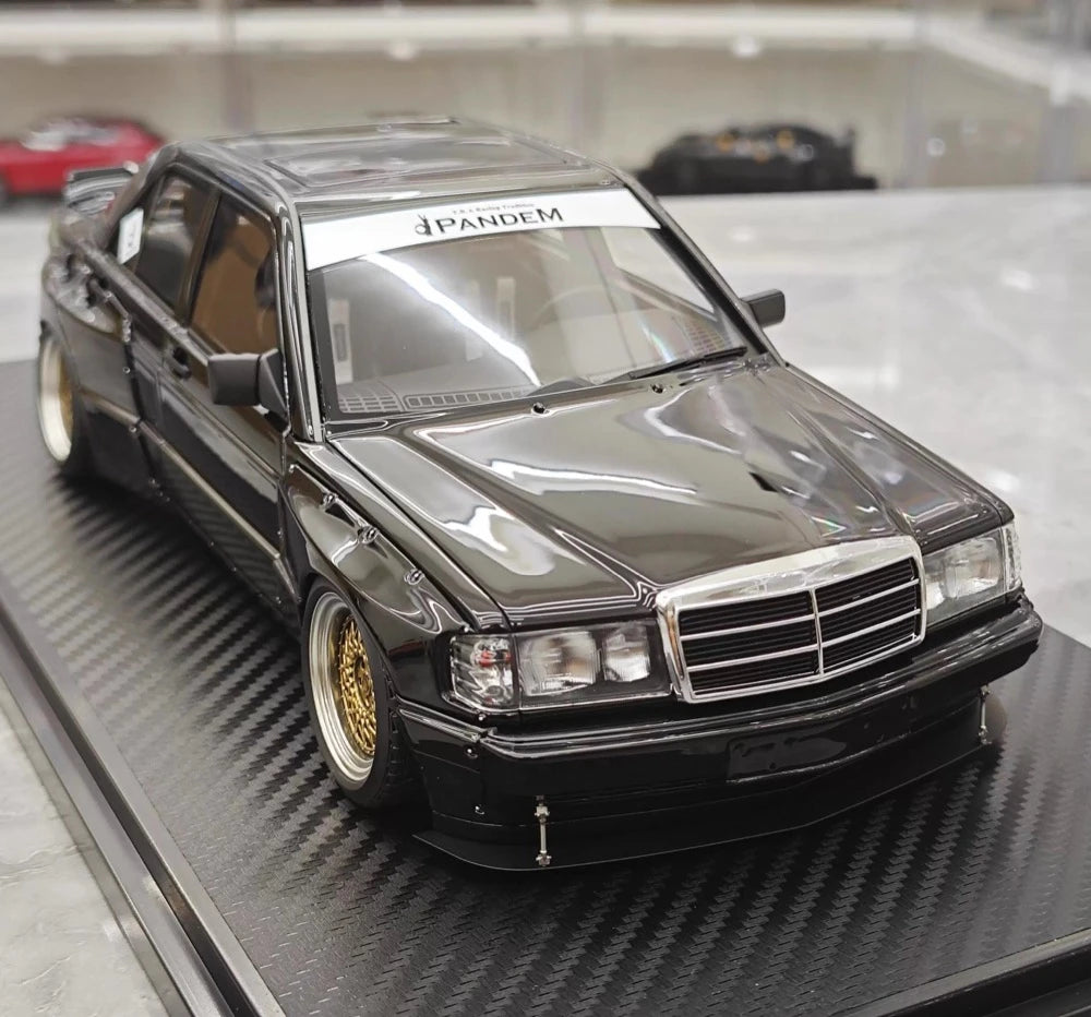 [Ignition] 1:18 Mercedes-Benz 1990 190E Pandem Rocket Bunny nero modellino di auto resina