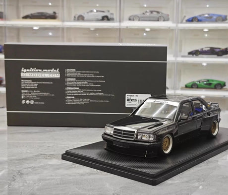 [Ignition] 1:18 Mercedes-Benz 1990 190E Pandem Rocket Bunny Black Model Car Resin