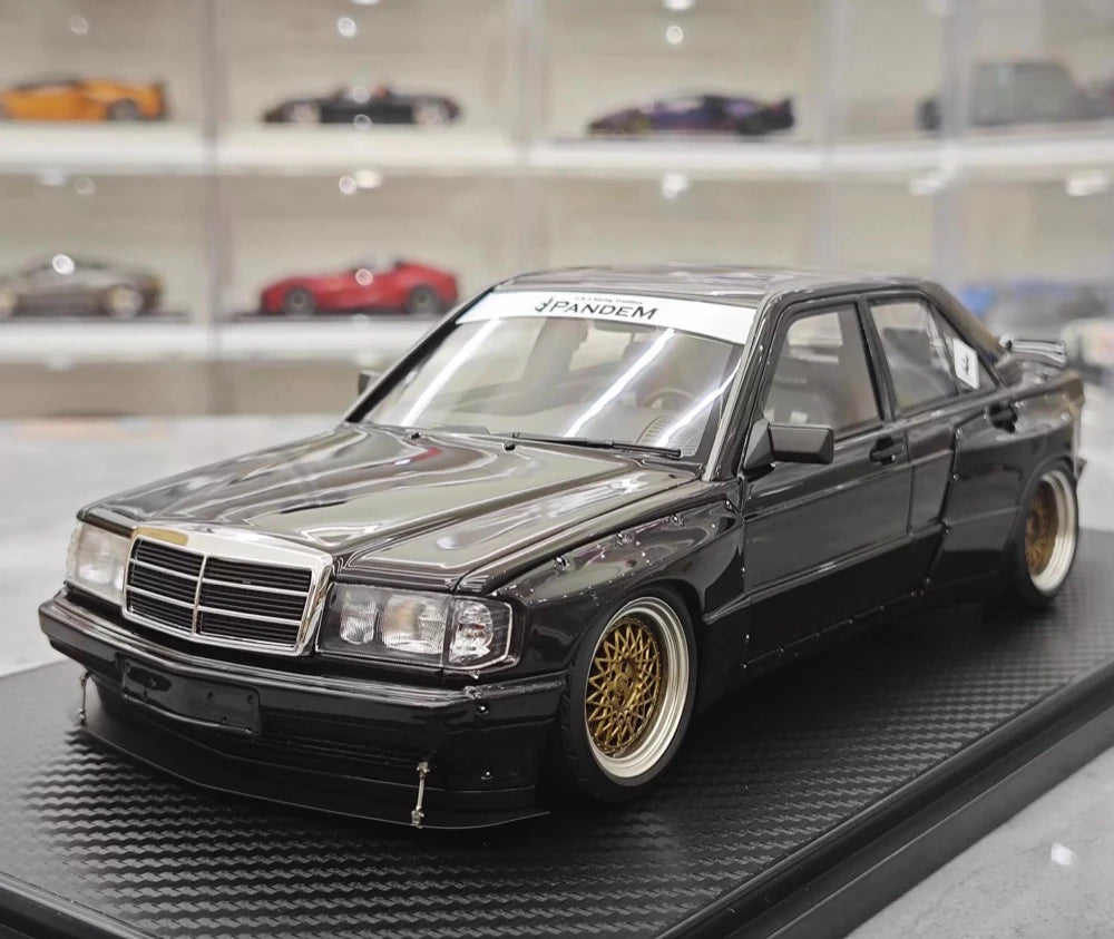 [Ignition] 1:18 Mercedes-Benz 1990 190E Pandem Rocket Bunny nero modellino di auto resina