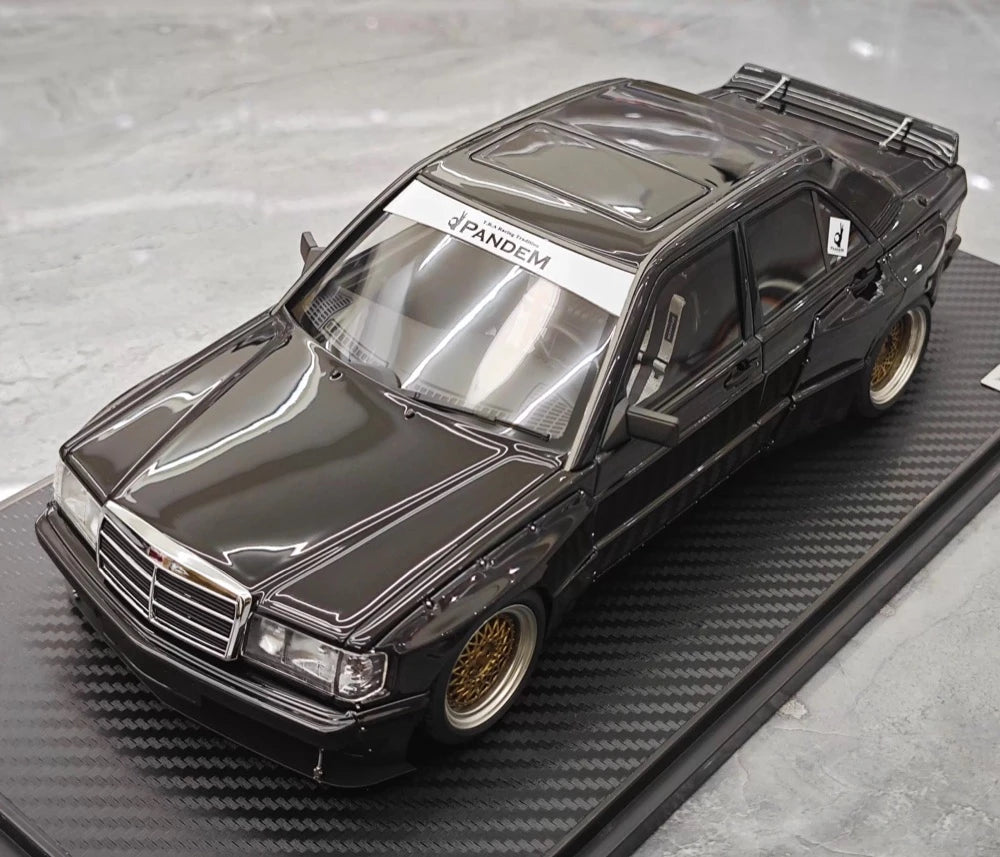 [Ignition] 1:18 Mercedes-Benz 1990 190E Pandem Rocket Bunny nero modellino di auto resina