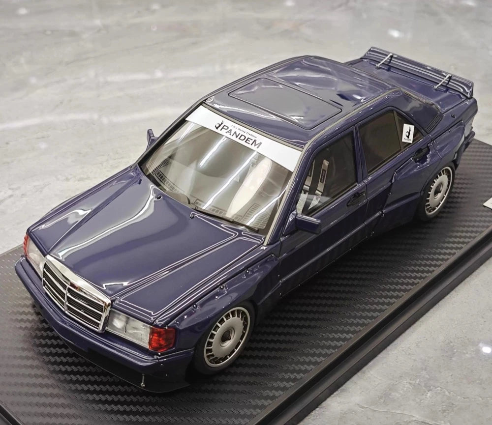 [Ignition] 1:18 Mercedes-Benz 1990 190E Pandem Rocket Bunny bleu voiture miniature Resin