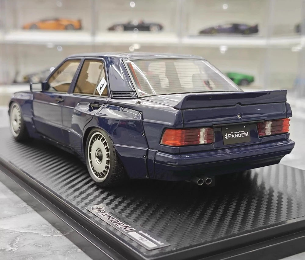 [Ignition] 1:18 Mercedes-Benz 1990 190E Pandem Rocket Bunny bleu voiture miniature Resin