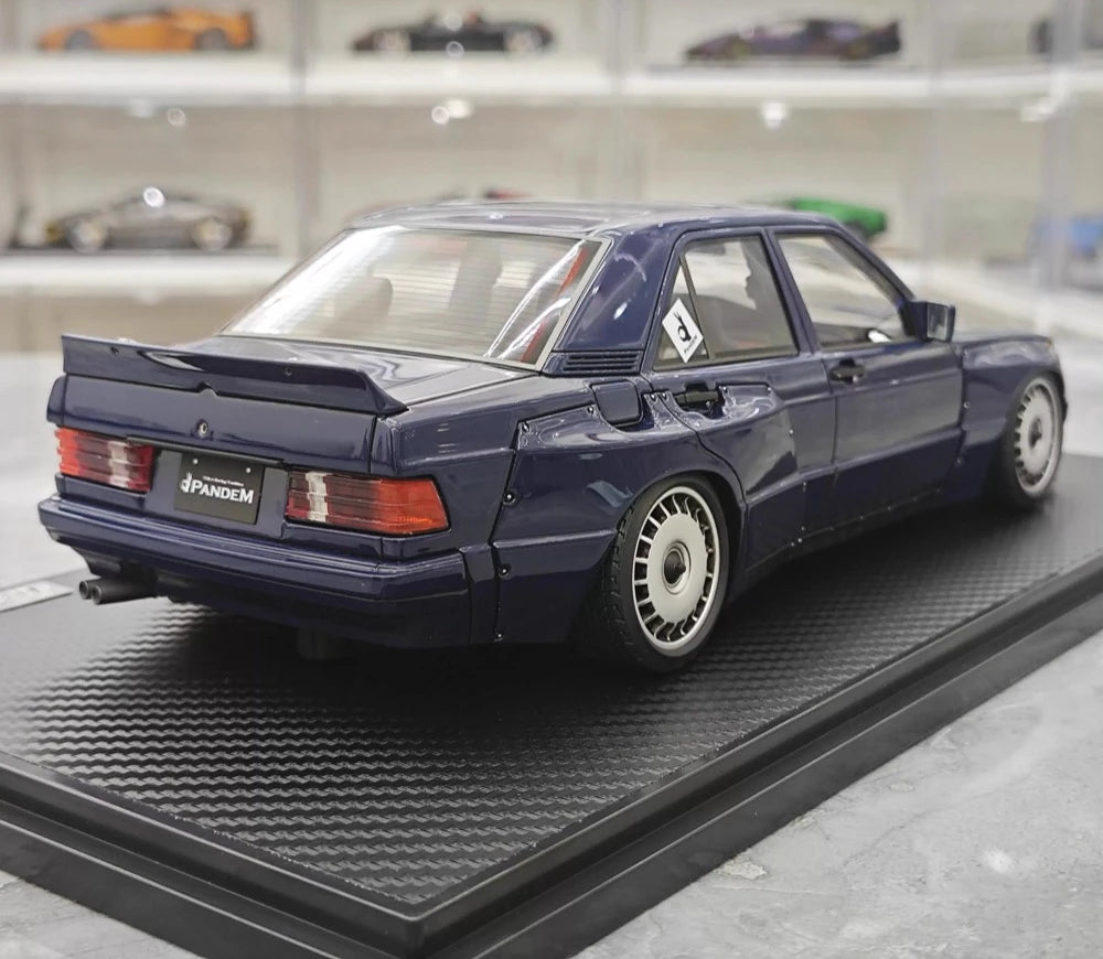 [Ignition] 1:18 Mercedes-Benz 1990 190E Pandem Rocket Bunny bleu voiture miniature Resin