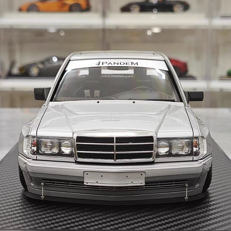[Ignition] 1:18 Mercedes-Benz 1990 190E Pandem Rocket Bunny Silver Model Car Resin
