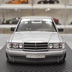 [Ignition] 1:18 Mercedes-Benz 1990 190E Pandem Rocket Bunny Silver Model Car Resin