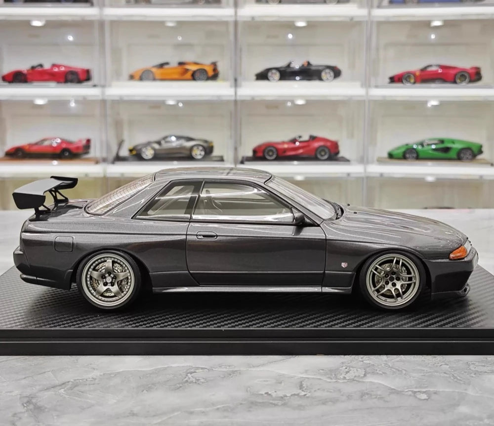 [Ignition] 1:18 Nissan 1990 Skyline GTR R32 Gray Model Car Resin