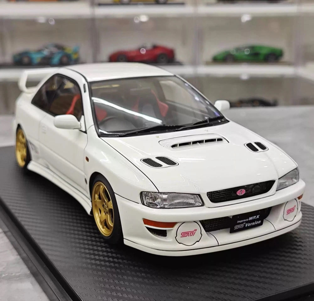 [Ignition] 1:18 Subaru 1999 Impreza WRX Type R STI Version White Model Car Resin