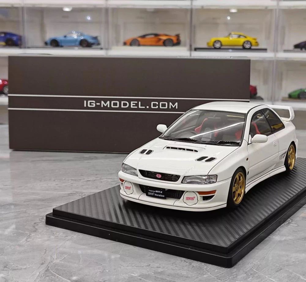 [Ignition] 1:18 Subaru 1999 Impreza WRX Type R STI Version White Model Car Resin