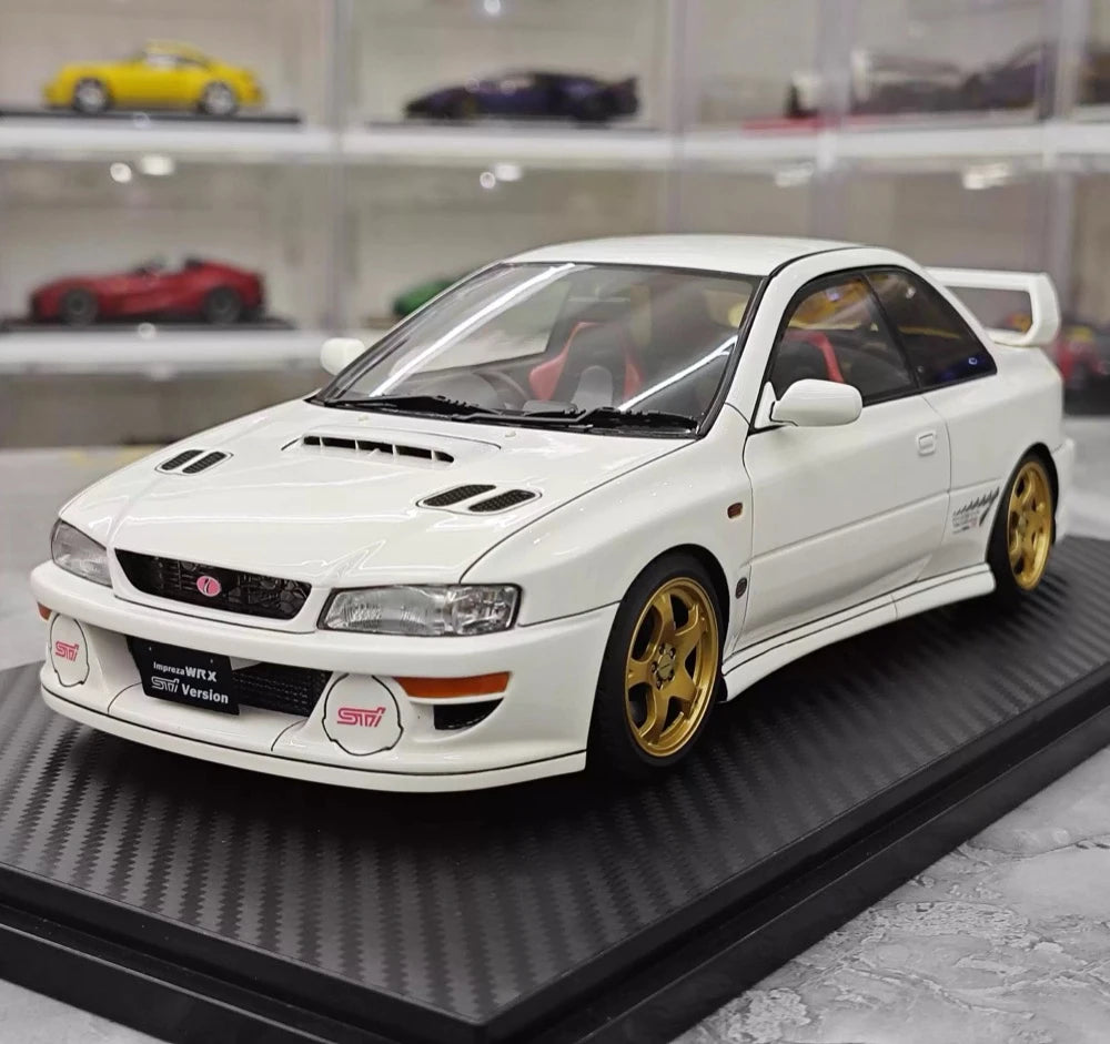 [Ignition] 1:18 Subaru 1999 Impreza WRX Type R STI Version White Model Car Resin