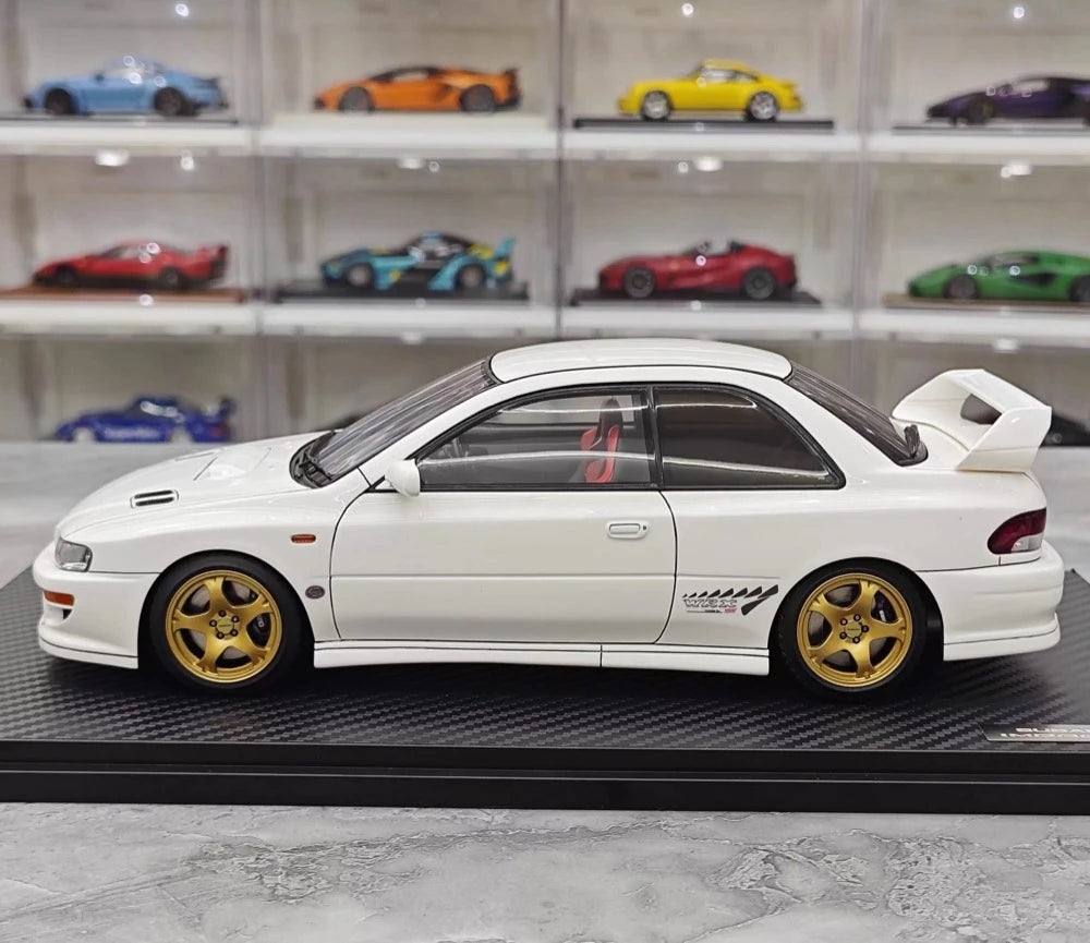 [Ignition] 1:18 Subaru 1999 Impreza WRX Type R STI Version White Model Car Resin