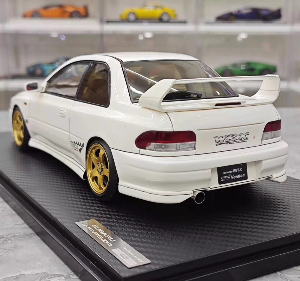 [Ignition] 1:18 Subaru 1999 Impreza WRX Type R STI Version White Model Car Resin