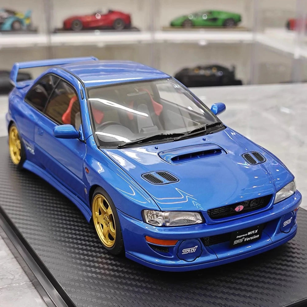 [Ignition] 1:18 Subaru 1999 Impreza WRX Type R STI Version Blue Model Car Resin