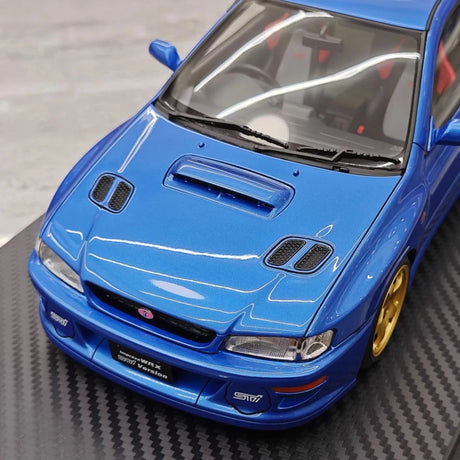 [Ignition] 1:18 Subaru 1999 Impreza WRX Type R STI Version Blue Model Car Resin