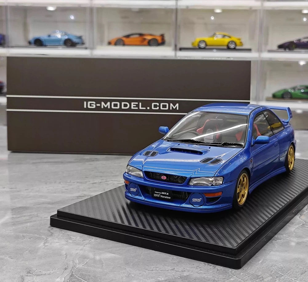 [Ignition] 1:18 Subaru 1999 Impreza WRX Type R STI Version Blue Model Car Resin