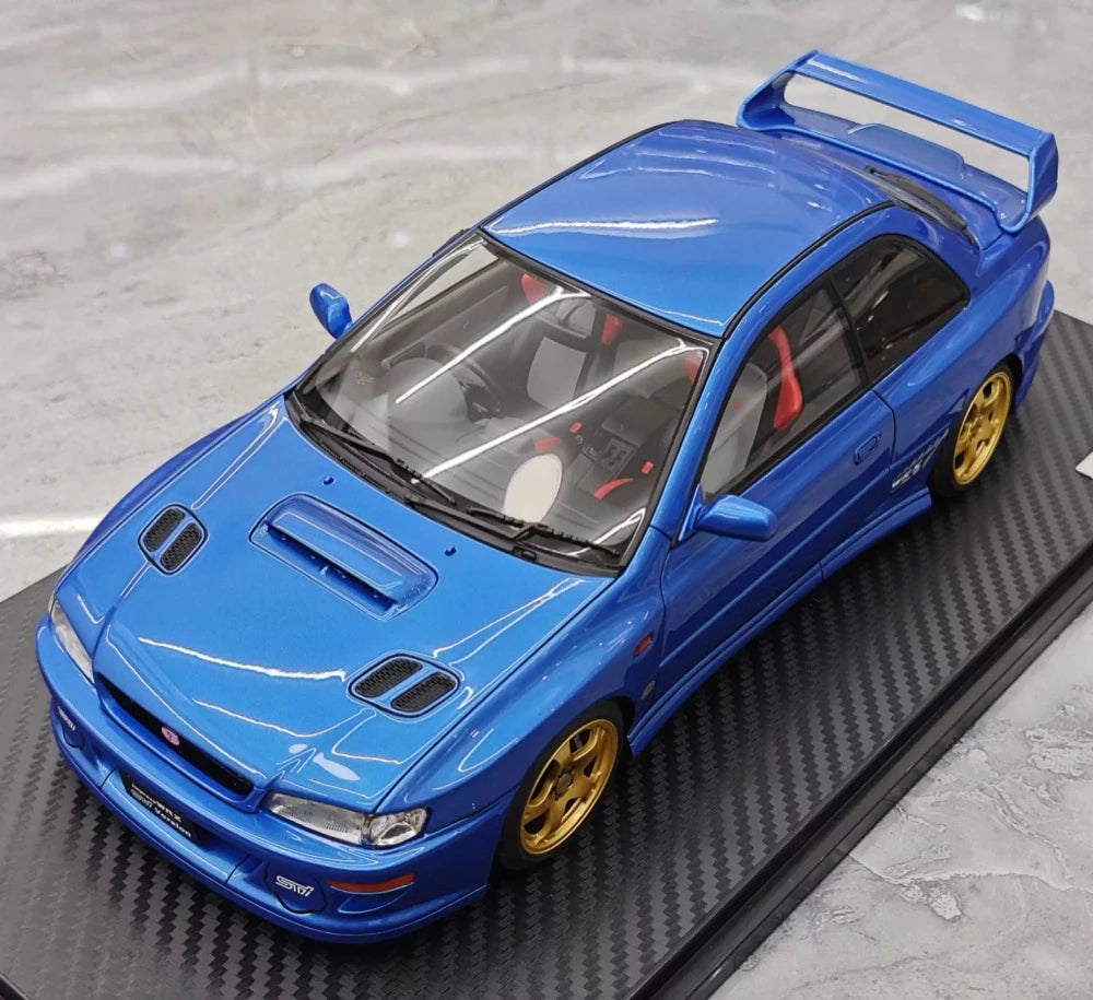 [Ignition] 1:18 Subaru 1999 Impreza WRX Type R STI Version Blue Model Car Resin