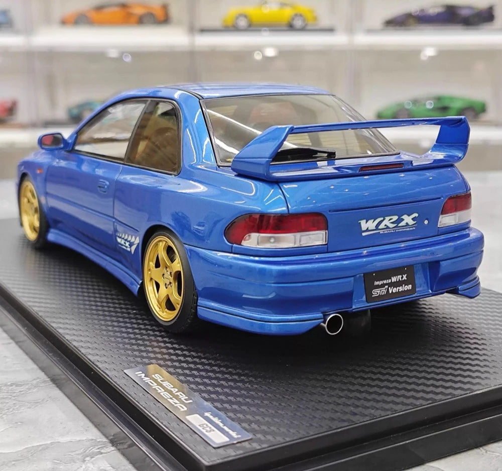 [Ignition] 1:18 Subaru 1999 Impreza WRX Type R STI Version Blue Model Car Resin