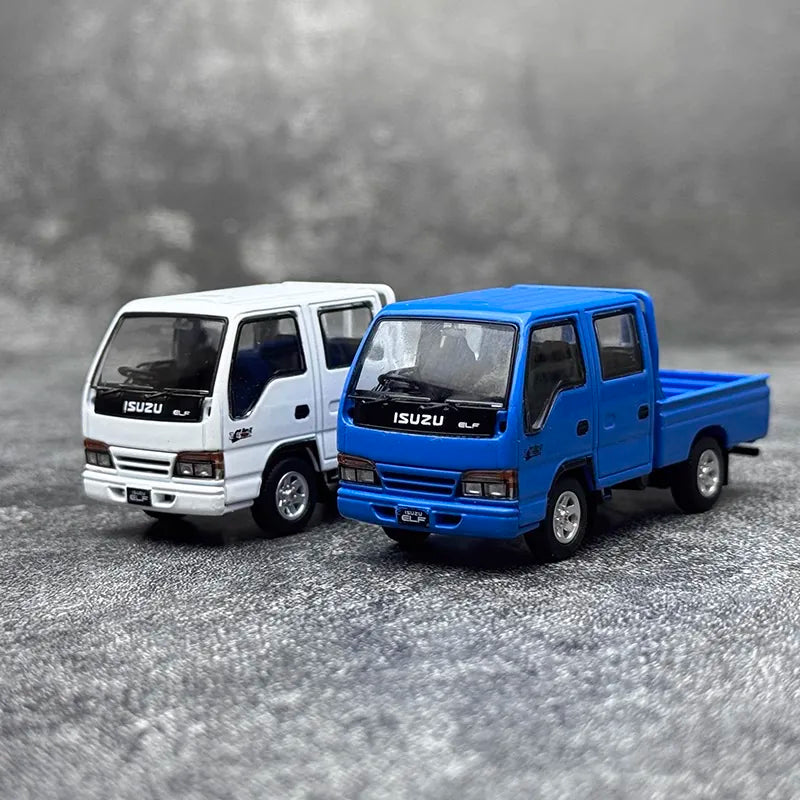 1:64 Isuzu 1993 Elf NKR DualCab Flatbed Blue