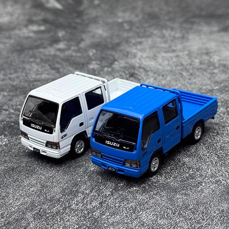1:64 Isuzu 1993 Elf NKR DualCab Flatbed Blue
