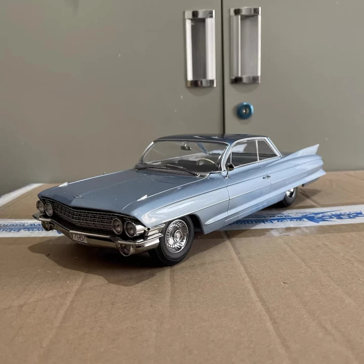 KK Scale Cadillac 1961 DeVille Series 62 Coupe Blue 1:18 – Collectible Diecast Model Die-Cast