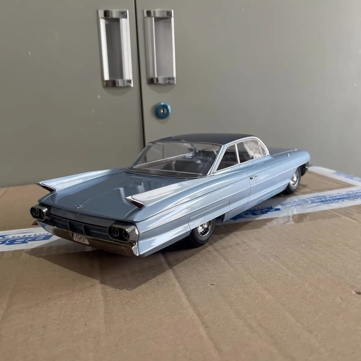 KK Scale Cadillac 1961 DeVille Series 62 Coupe Blue 1:18 – Collectible Diecast Model Die-Cast