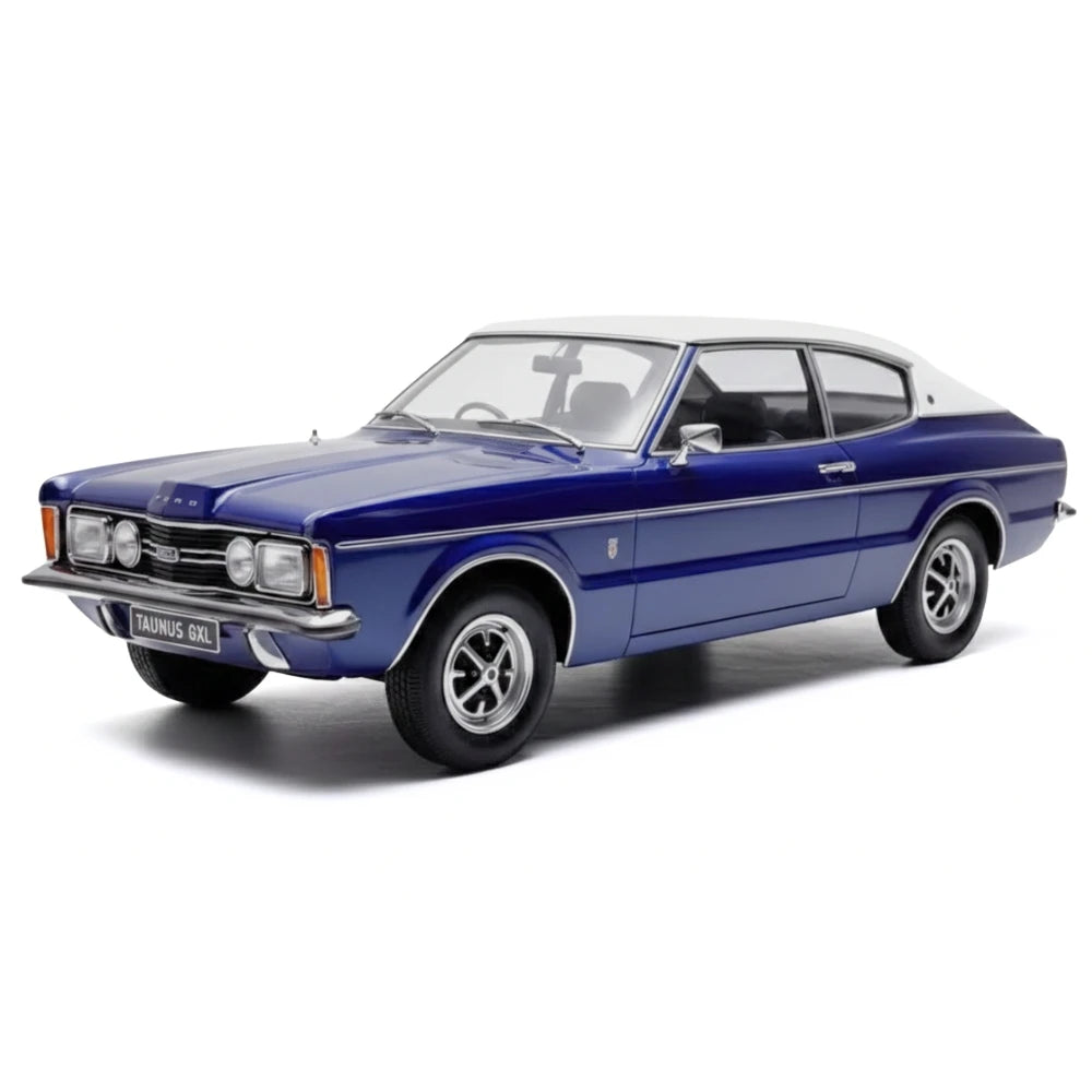 [KK Schaal] 1:18 Ford 1971 Taunus GXL blauw modelauto Die-Cast