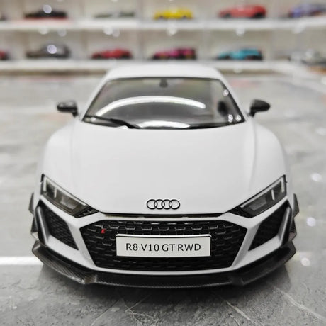 [KengFai] 1:18 Audi 2021 R8 GT RWD White Model Car Die-Cast