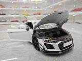 [KengFai] 1:18 Audi 2021 R8 GT RWD valkoinen pienoismalli Die-Cast